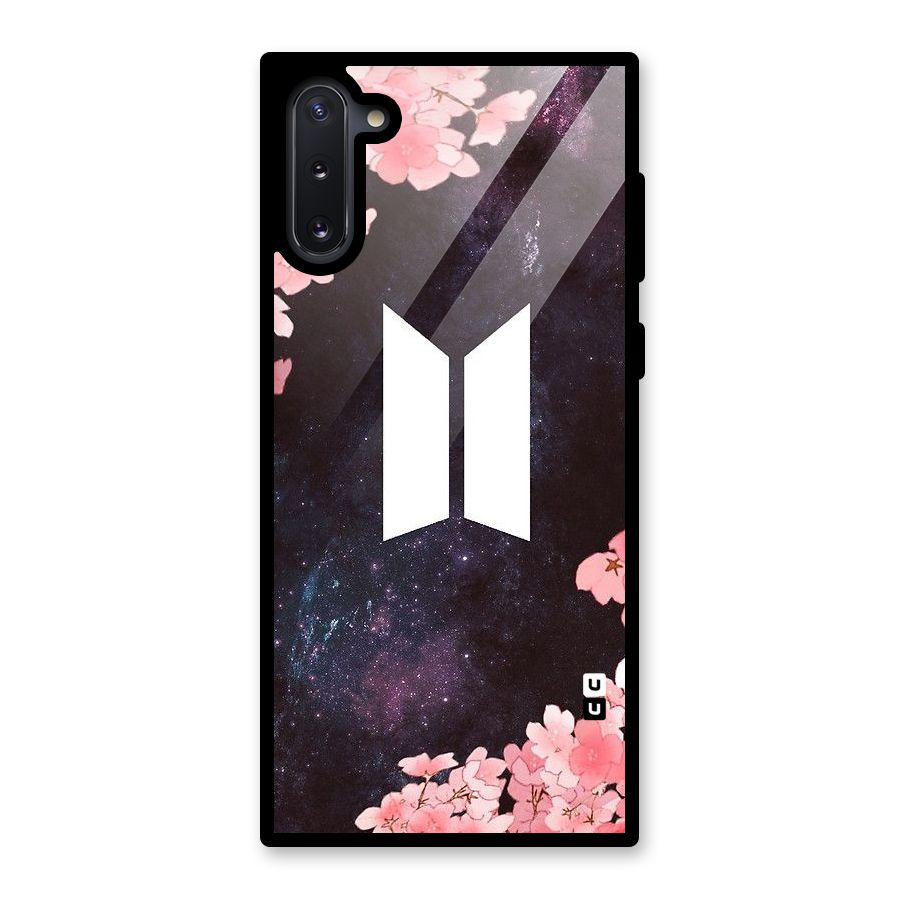 Cherry Blossom Pause Design Glass Back Case for Galaxy Note 10