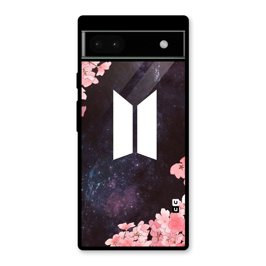 Cherry Blossom Pause Design Glass Back Case for Google Pixel 6a