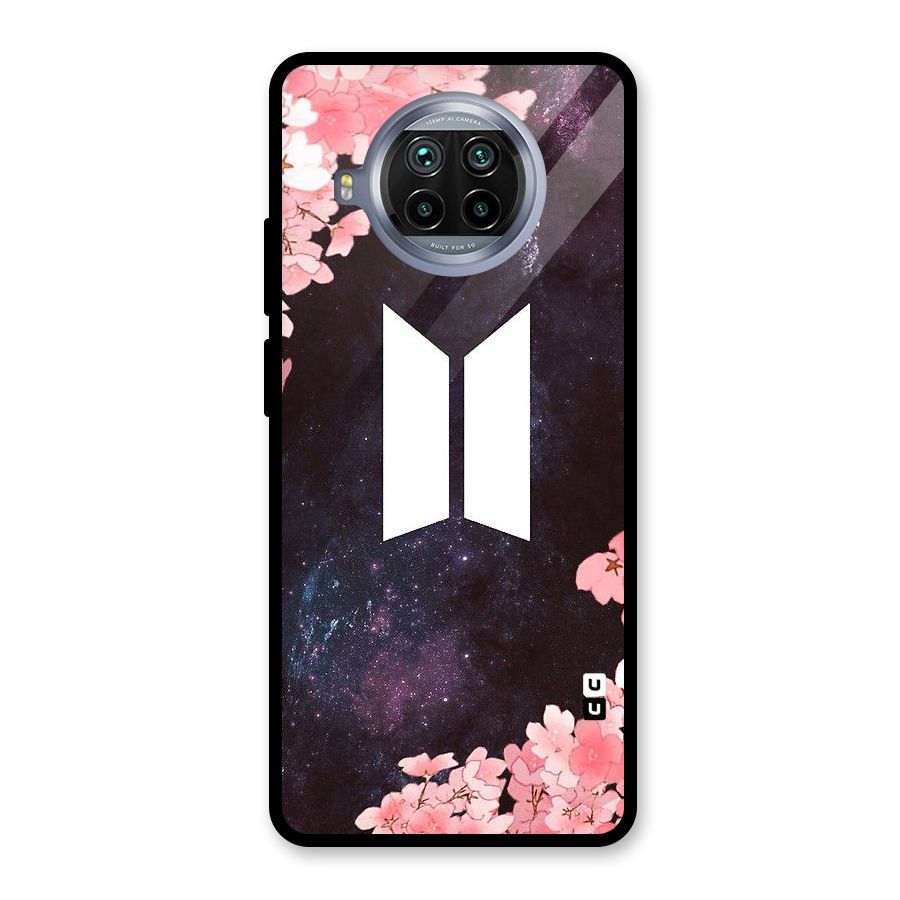 Cherry Blossom Pause Design Glass Back Case for Mi 10i