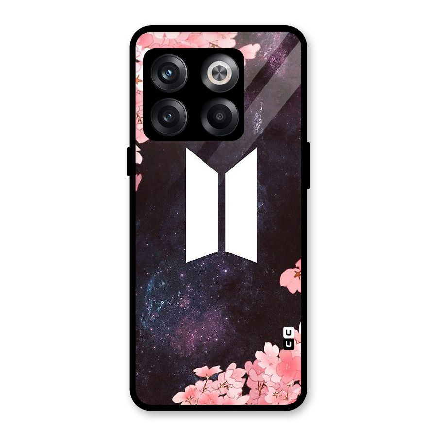 Cherry Blossom Pause Design Glass Back Case for OnePlus 10T