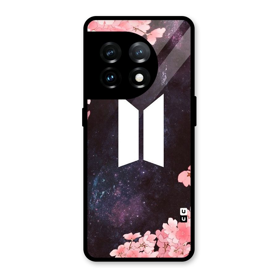 Cherry Blossom Pause Design Glass Back Case for OnePlus 11