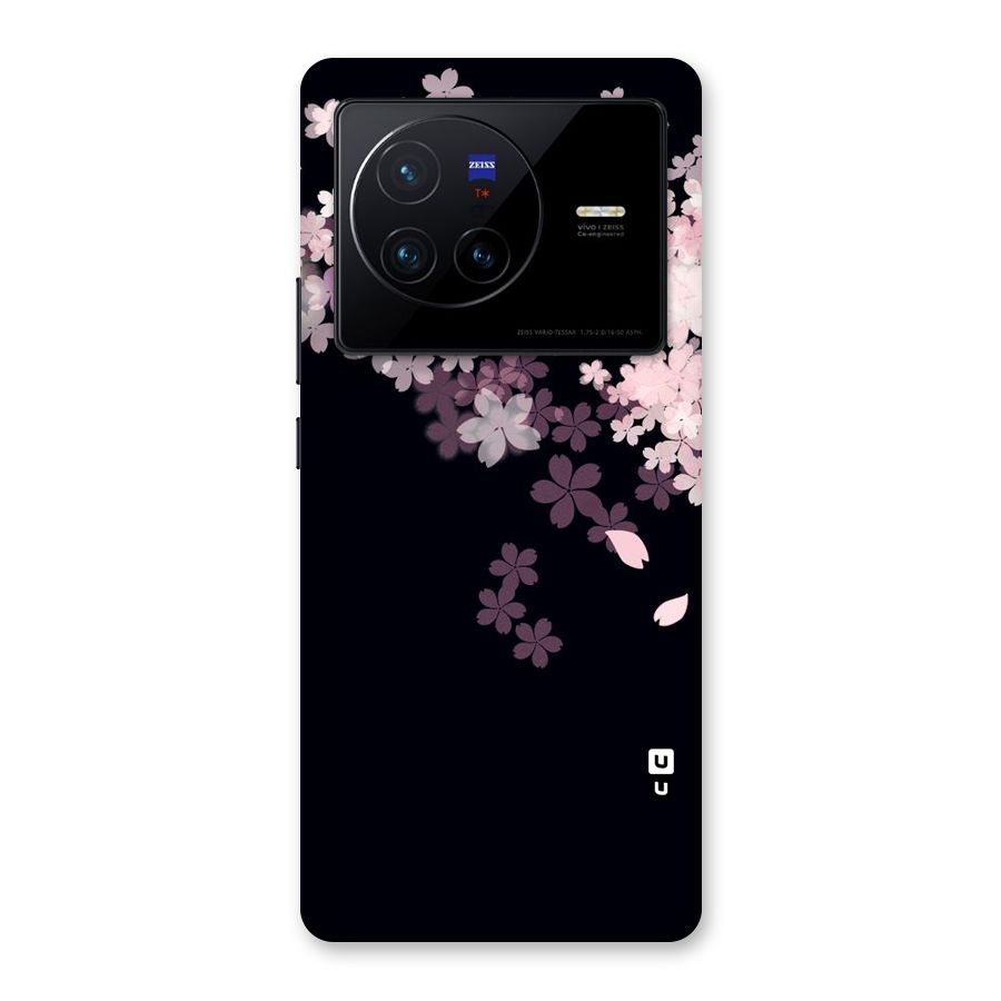 Cherry Flowers Pink Back Case for Vivo X80