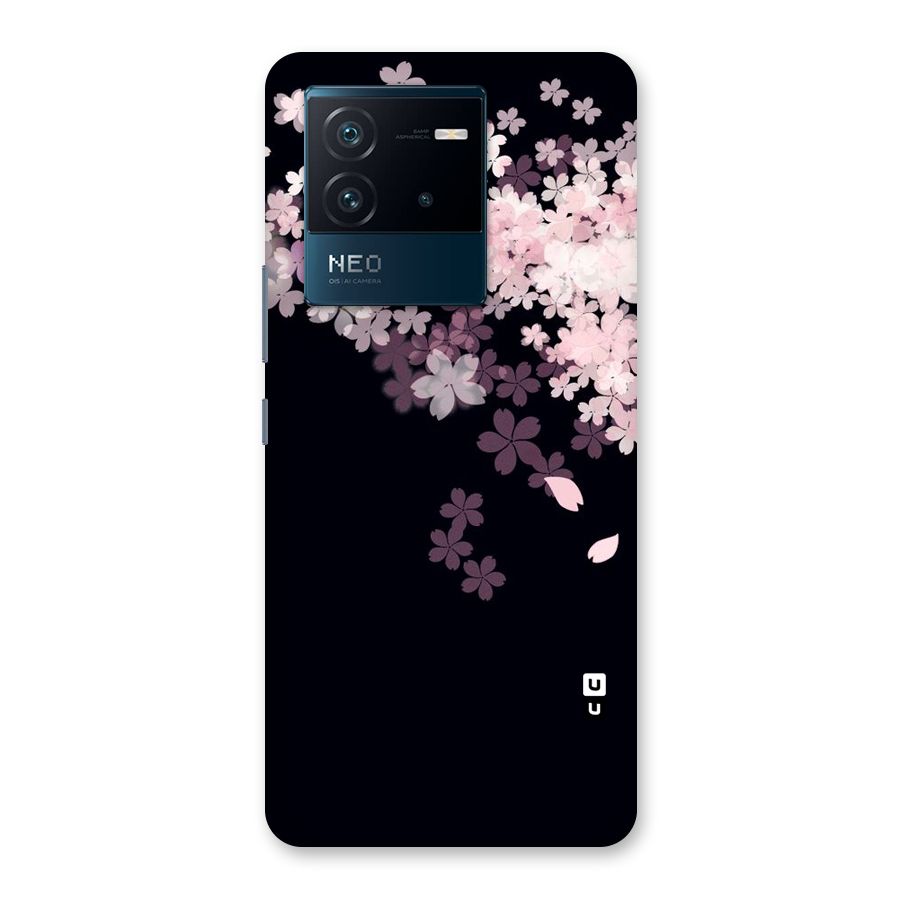 Cherry Flowers Pink Back Case for Vivo iQOO Neo 6 5G