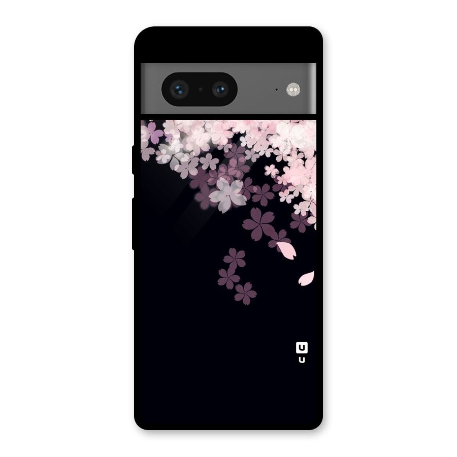 Cherry Flowers Pink Glass Back Case for Google Pixel 7