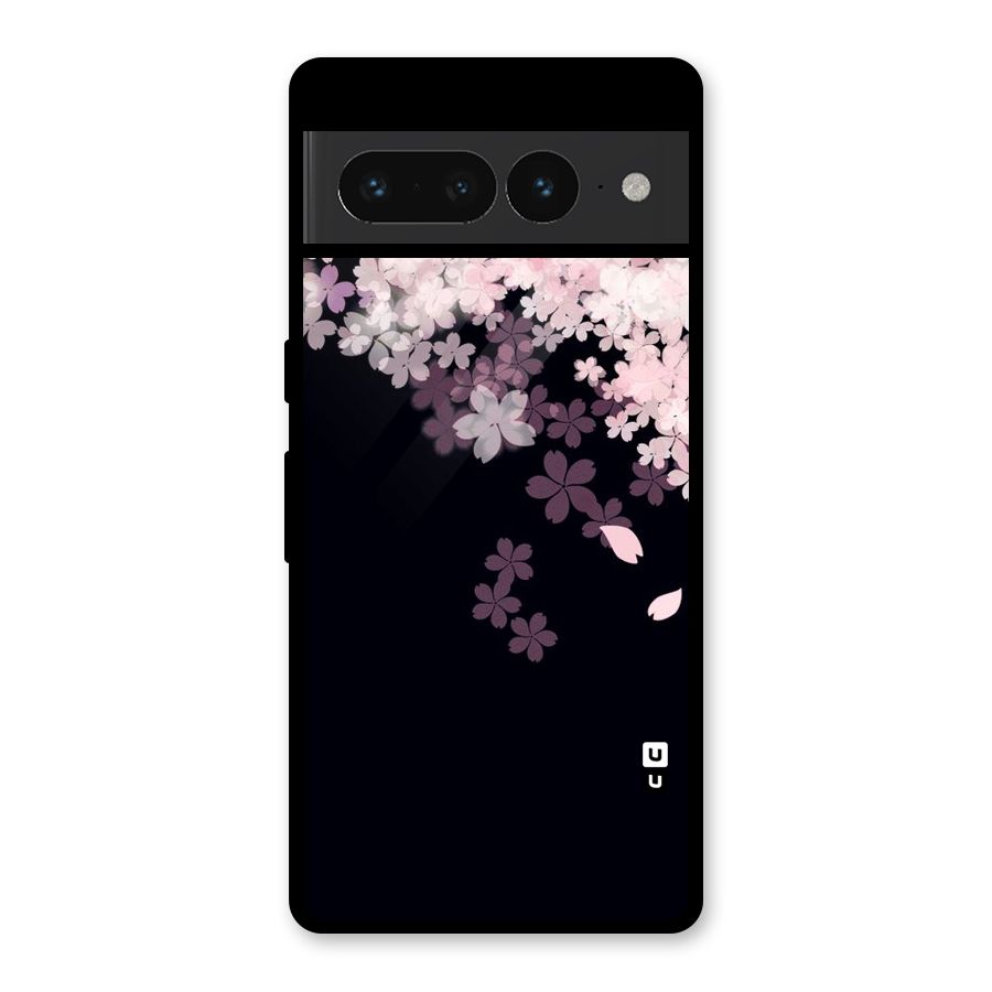 Cherry Flowers Pink Glass Back Case for Google Pixel 7 Pro