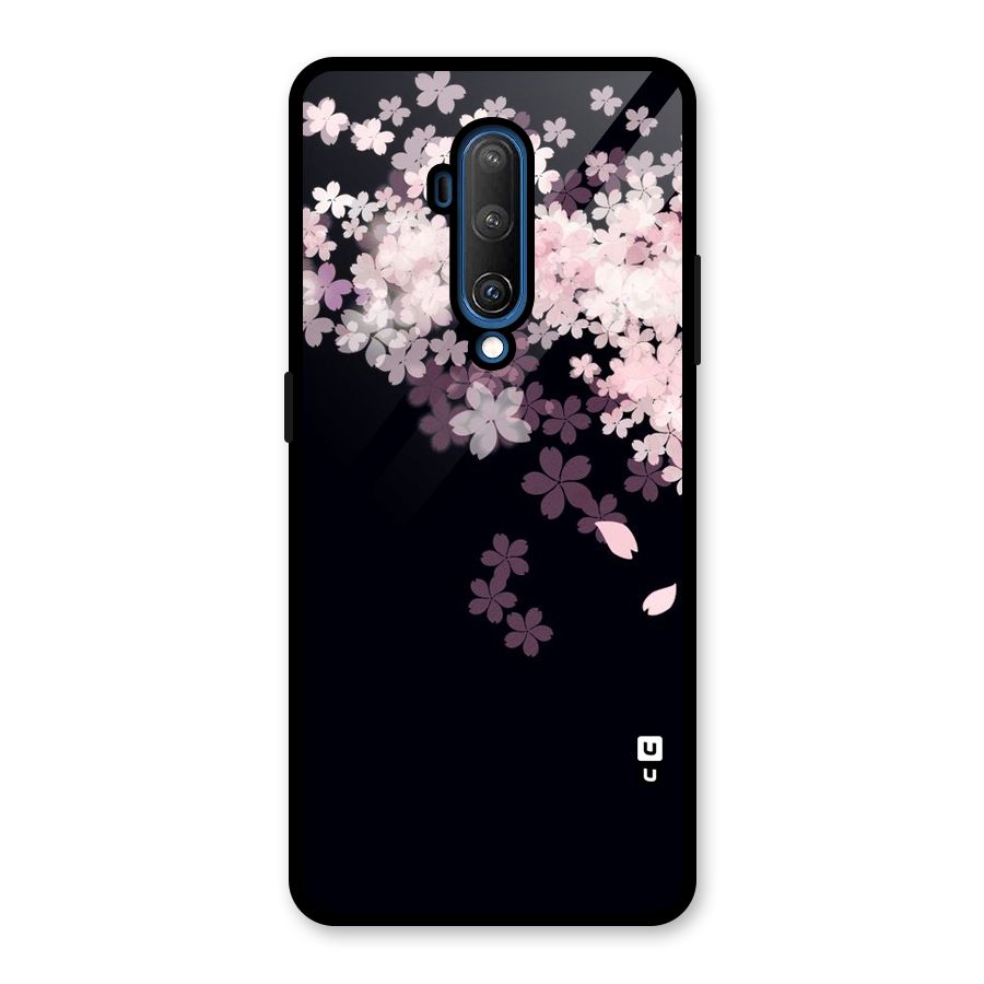 Cherry Flowers Pink Glass Back Case for OnePlus 7T Pro
