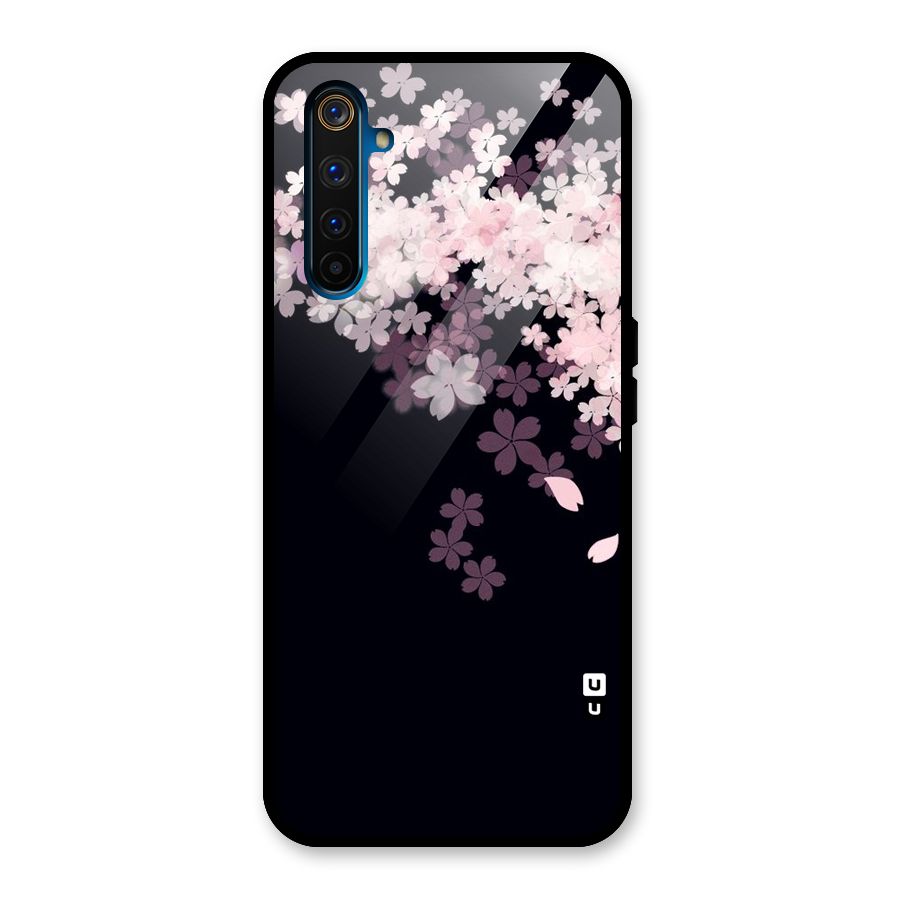 Cherry Flowers Pink Glass Back Case for Realme 6 Pro