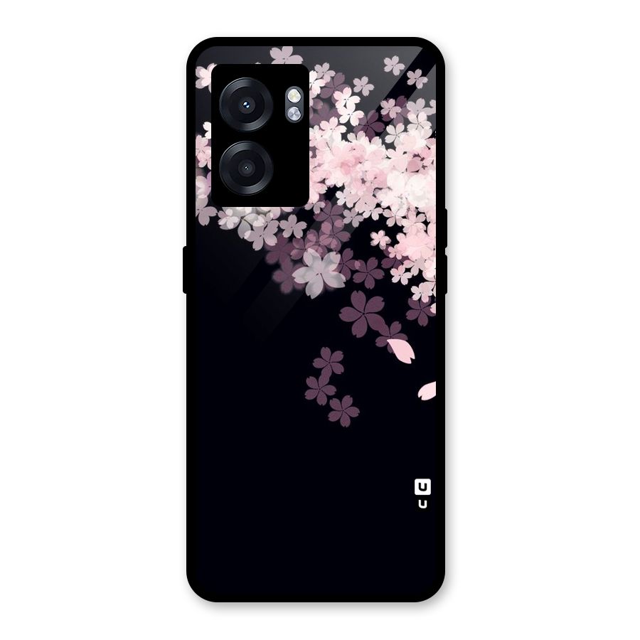 Cherry Flowers Pink Glass Back Case for Realme Narzo 50 5G