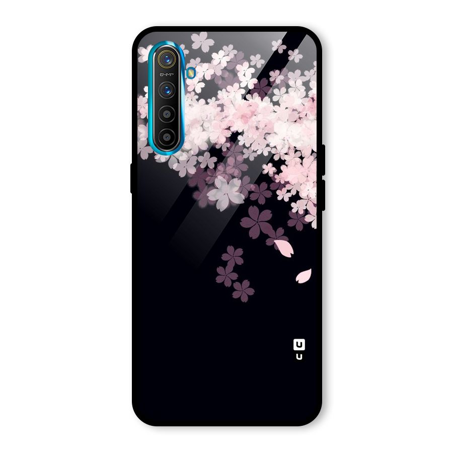 Cherry Flowers Pink Glass Back Case for Realme X2
