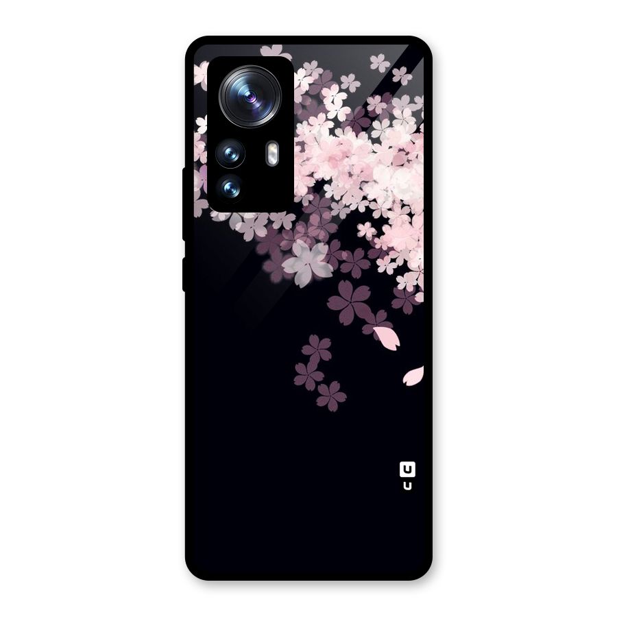 Cherry Flowers Pink Glass Back Case for Xiaomi 12 Pro