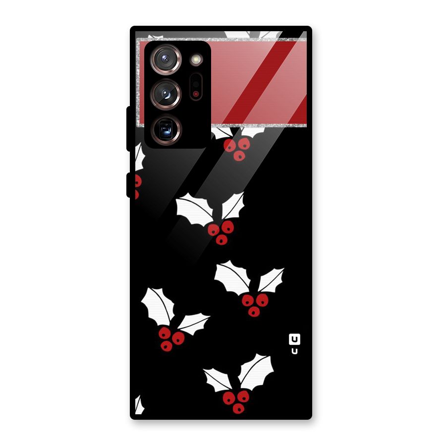 Cherry Leaf Design Glass Back Case for Galaxy Note 20 Ultra 5G