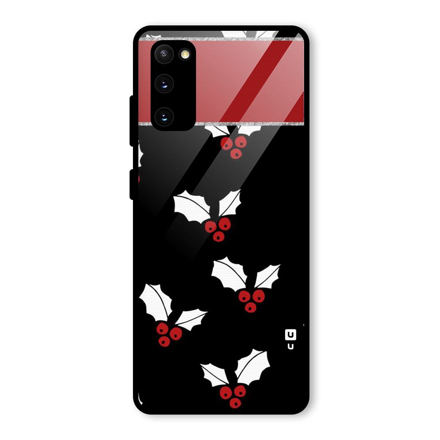 Cherry Leaf Design Glass Back Case for Galaxy S20 FE 5G