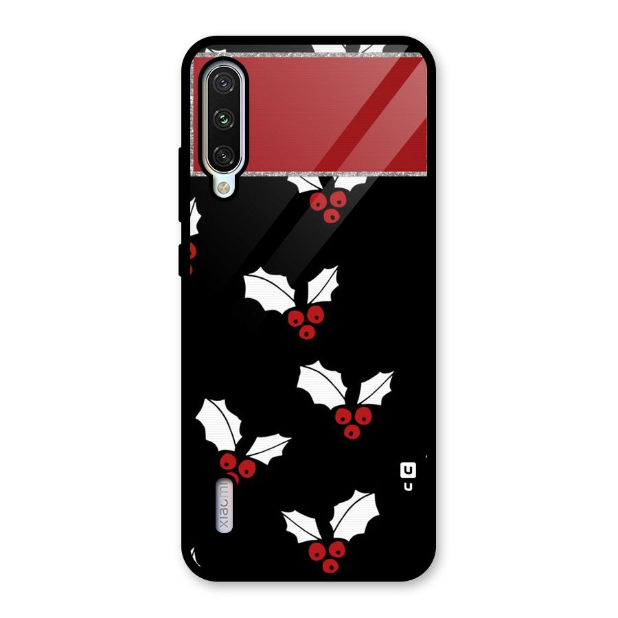 Cherry Leaf Design Glass Back Case for Mi A3
