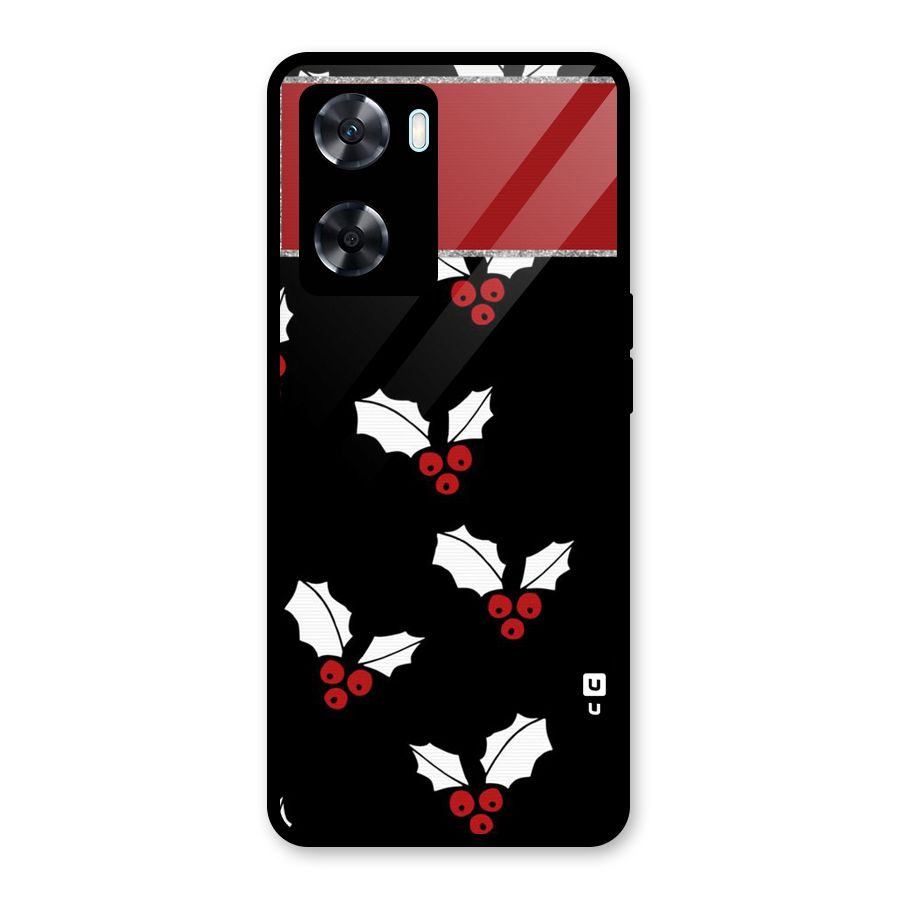 Cherry Leaf Design Glass Back Case for Oppo A77