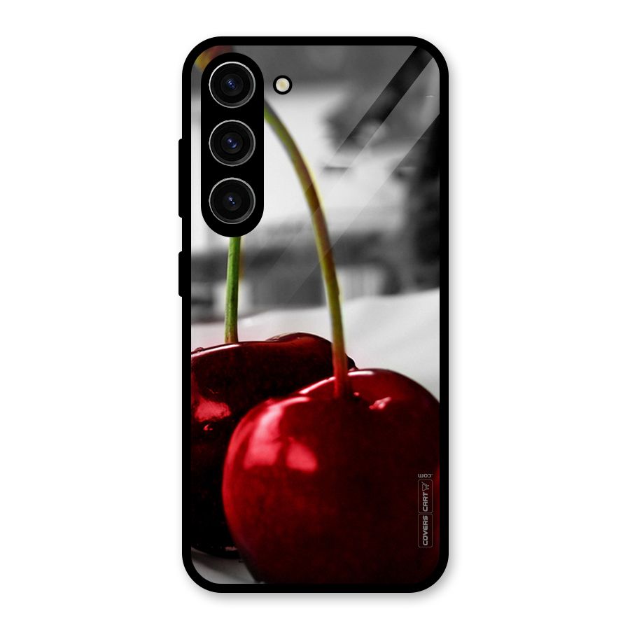 Cherry Photography Glass Back Case for Galaxy S23