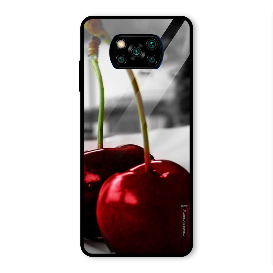 Cherry Photography Glass Back Case for Poco X3 Pro