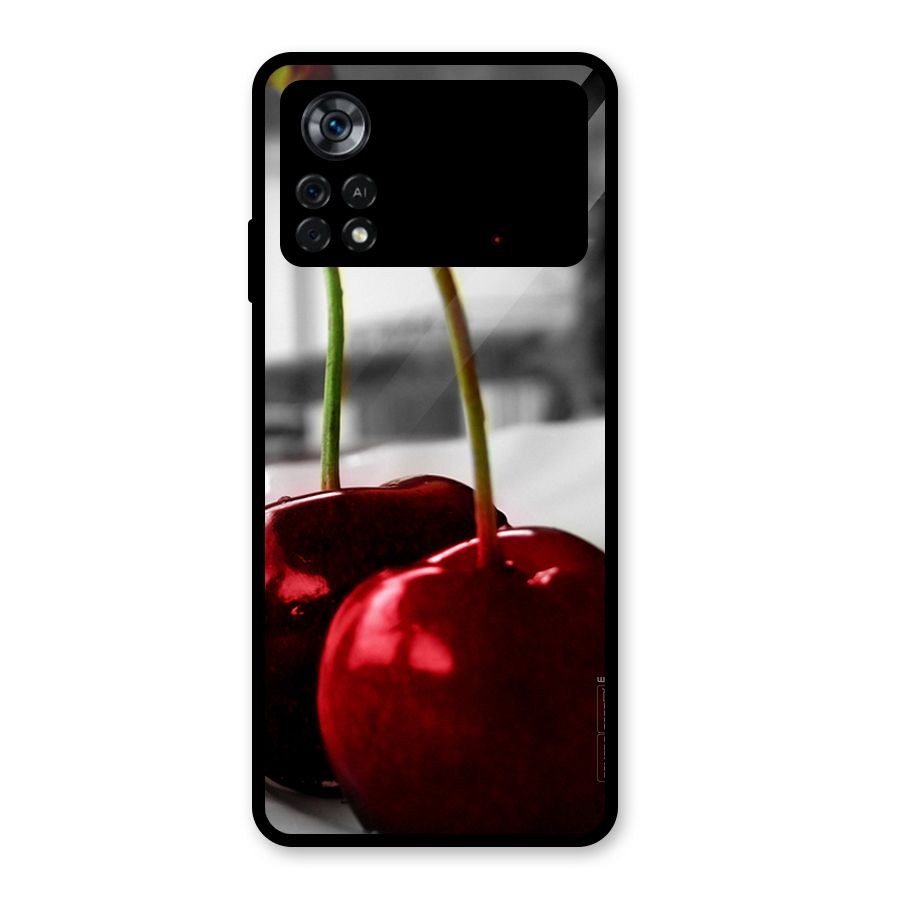 Cherry Photography Glass Back Case for Poco X4 Pro 5G