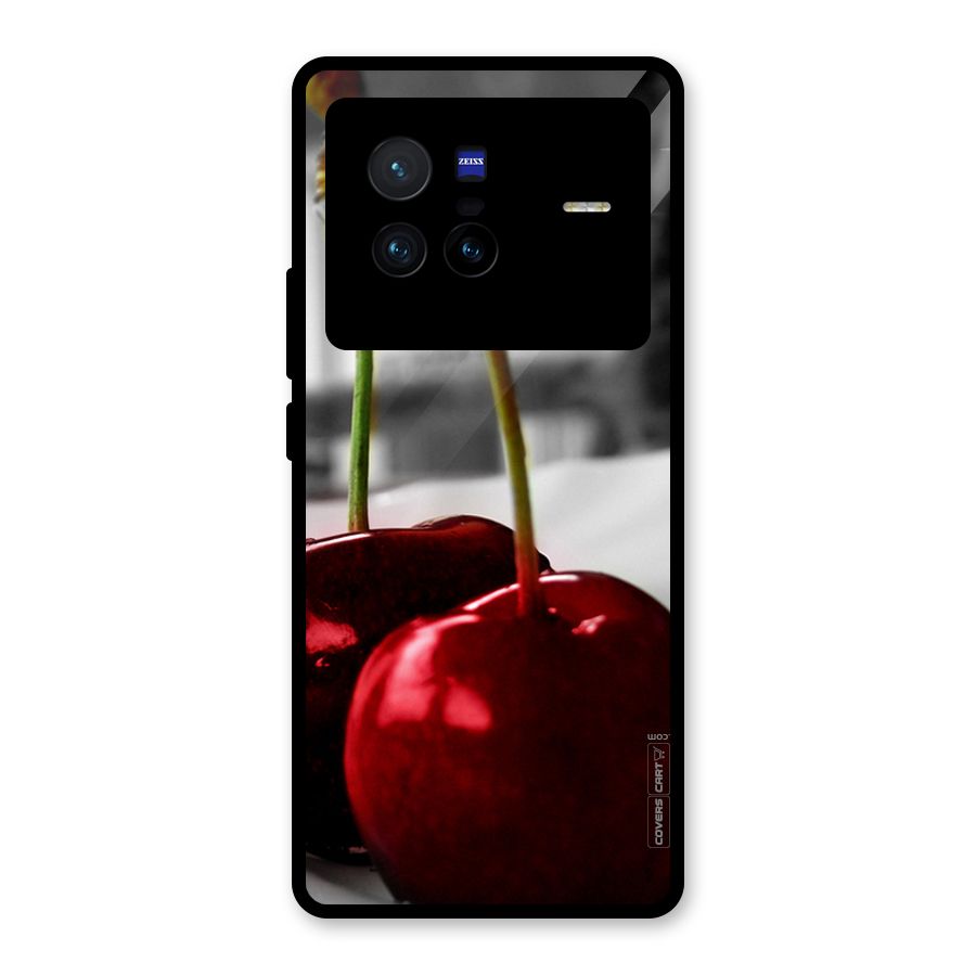 Cherry Photography Glass Back Case for Vivo X80