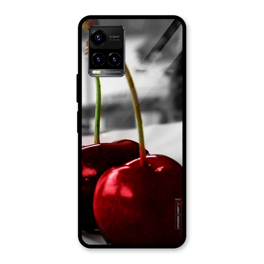 Cherry Photography Glass Back Case for Vivo Y21T