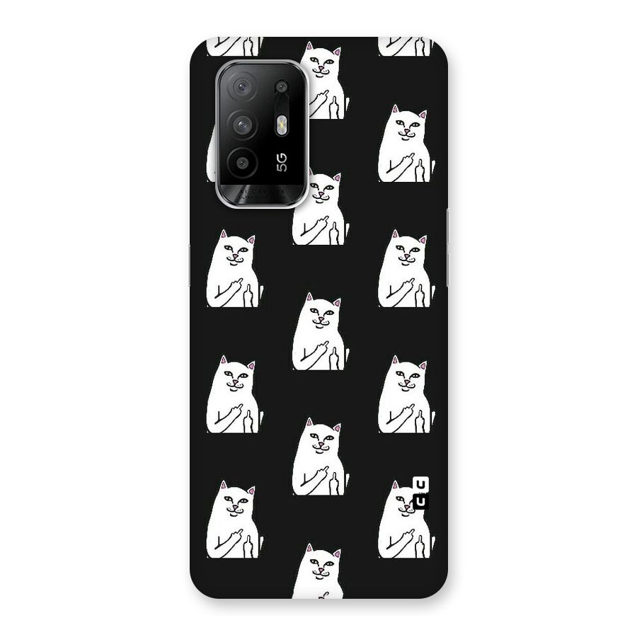 Chill Cat Pattern Back Case for Oppo F19 Pro Plus 5G