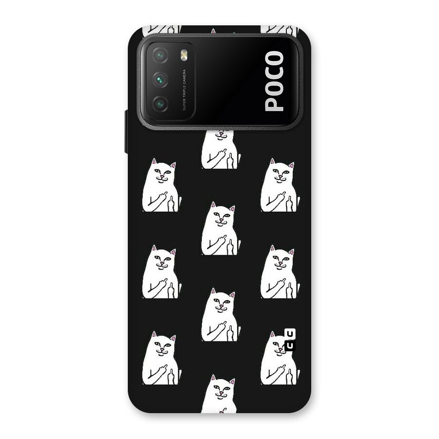 Chill Cat Pattern Back Case for Poco M3