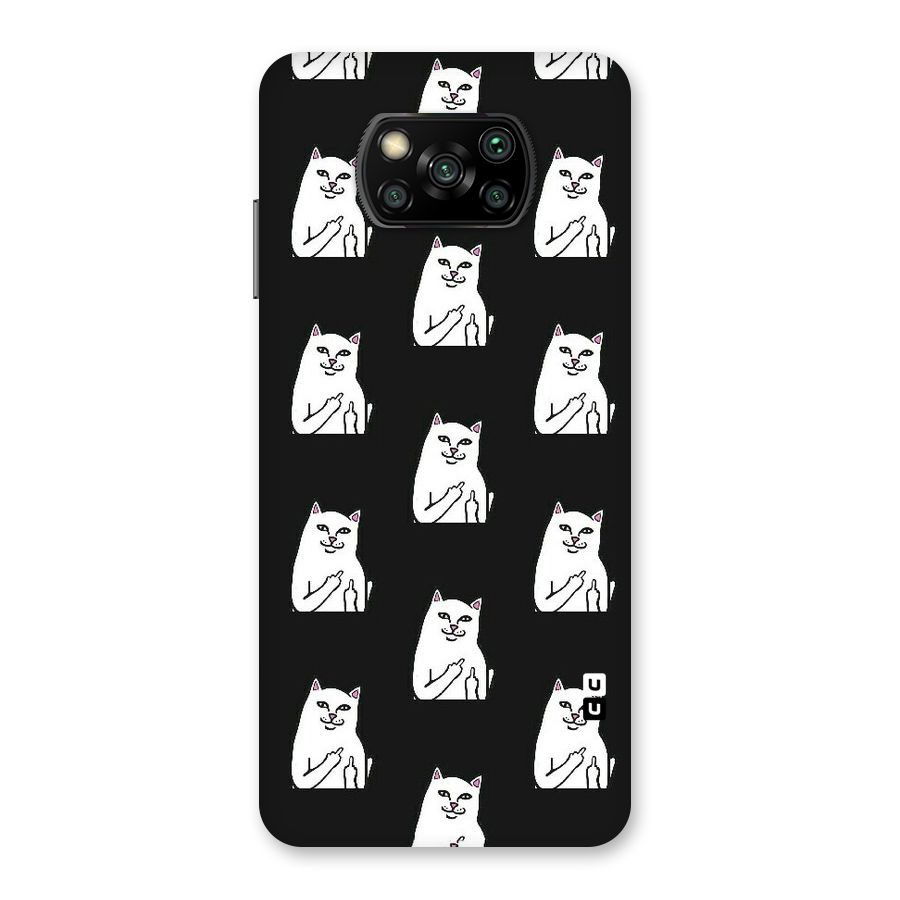 Chill Cat Pattern Back Case for Poco X3