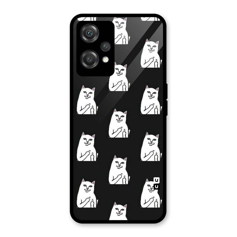 Chill Cat Pattern Glass Back Case for OnePlus Nord CE 2 Lite 5G