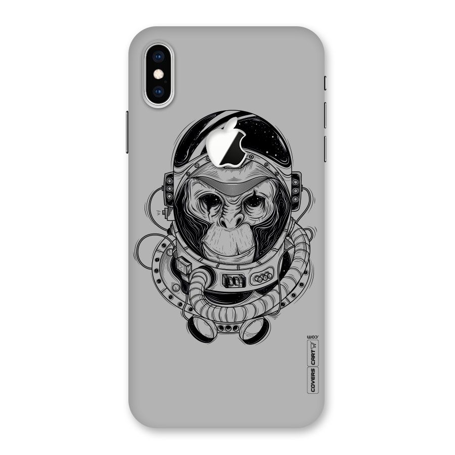 Chimpanzee Astronaut Back Case for iPhone XS Max Apple Cut