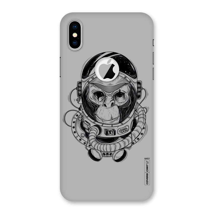 Chimpanzee Astronaut Back Case for iPhone X Logo Cut