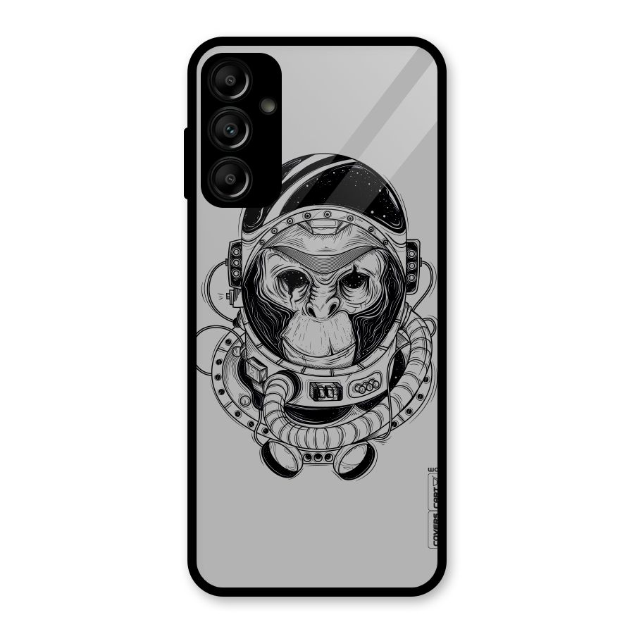Chimpanzee Astronaut Glass Back Case for Galaxy A14 5G