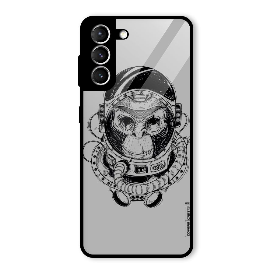 Chimpanzee Astronaut Glass Back Case for Galaxy S21 5G