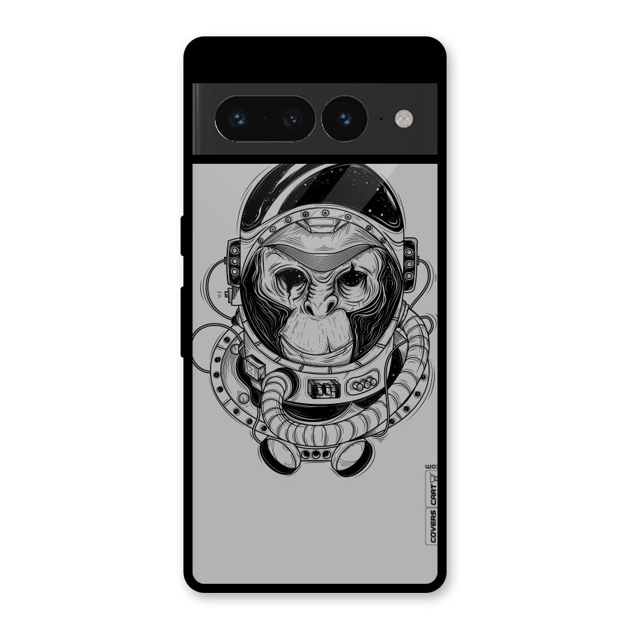Chimpanzee Astronaut Glass Back Case for Google Pixel 7 Pro