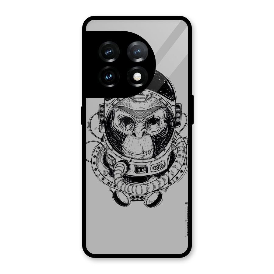 Chimpanzee Astronaut Glass Back Case for OnePlus 11