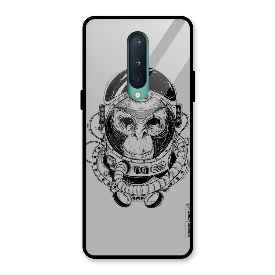 Chimpanzee Astronaut Glass Back Case for OnePlus 8