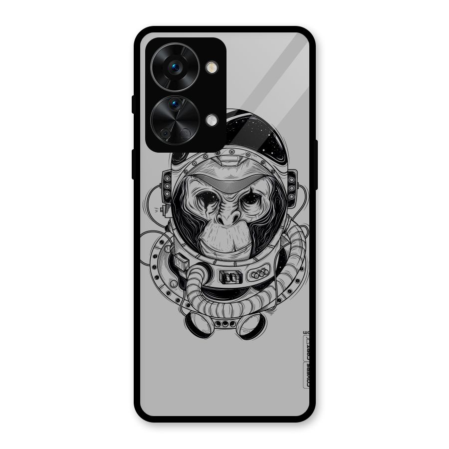 Chimpanzee Astronaut Glass Back Case for OnePlus Nord 2T