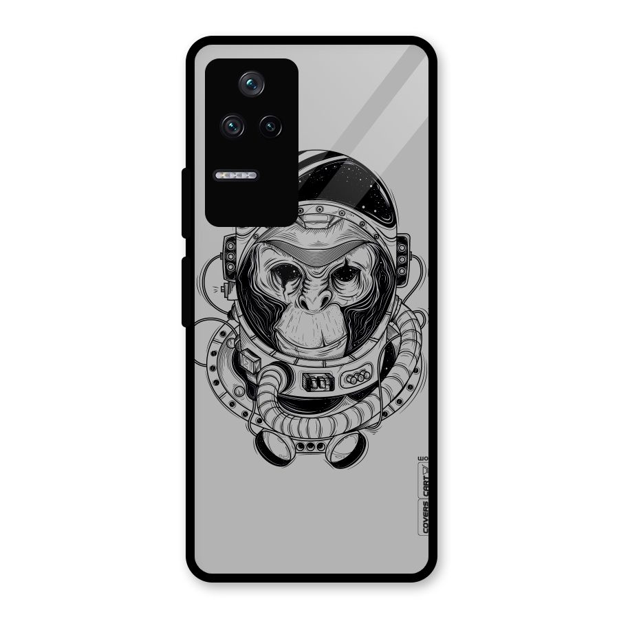 Chimpanzee Astronaut Glass Back Case for Poco F4 5G