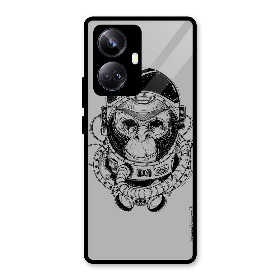 Chimpanzee Astronaut Glass Back Case for Realme 10 Pro Plus