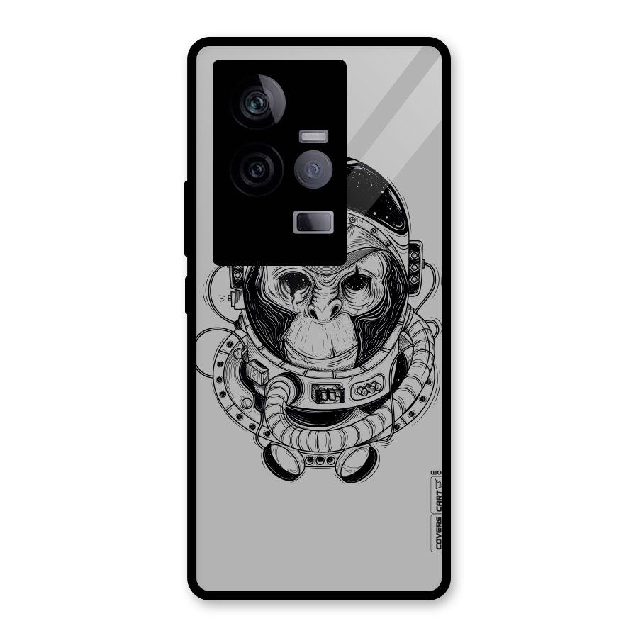 Chimpanzee Astronaut Glass Back Case for Vivo iQOO 11 5G