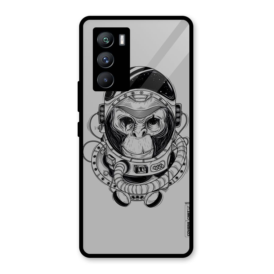 Chimpanzee Astronaut Glass Back Case for Vivo iQOO 9 SE