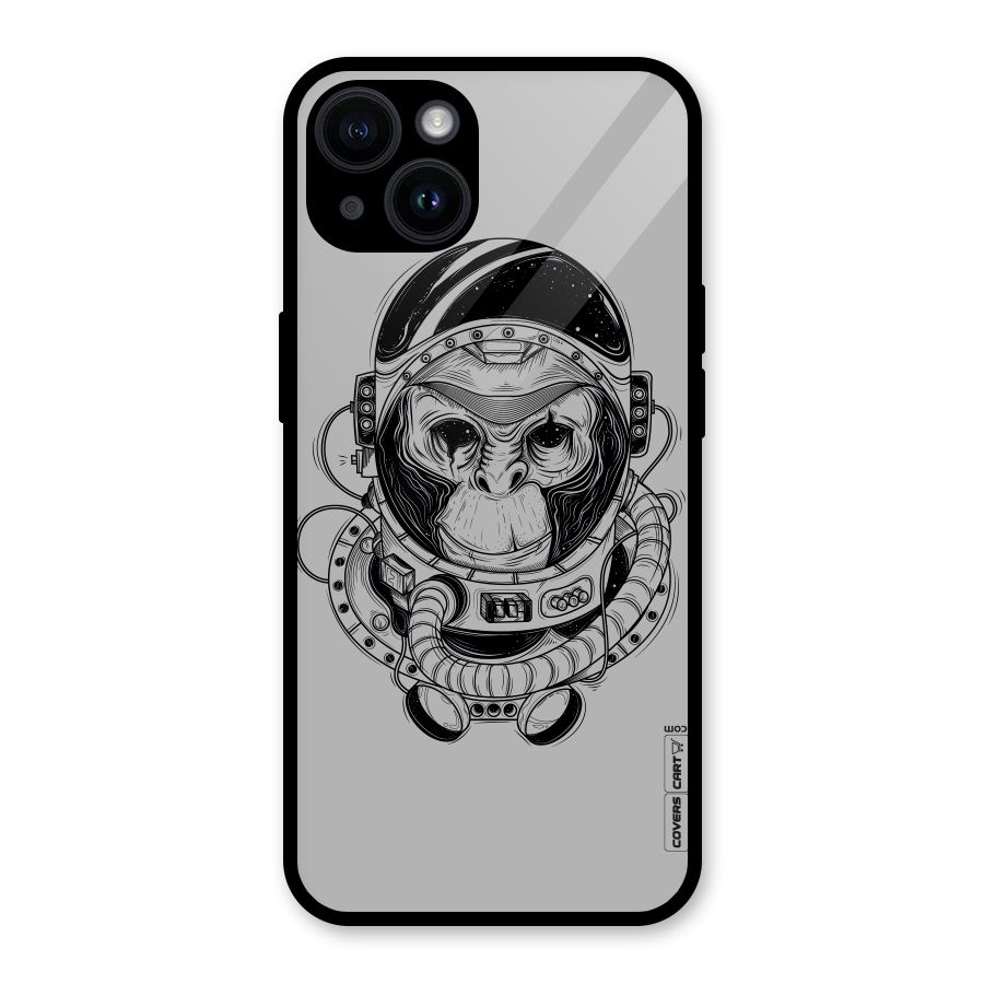 Chimpanzee Astronaut Glass Back Case for iPhone 14