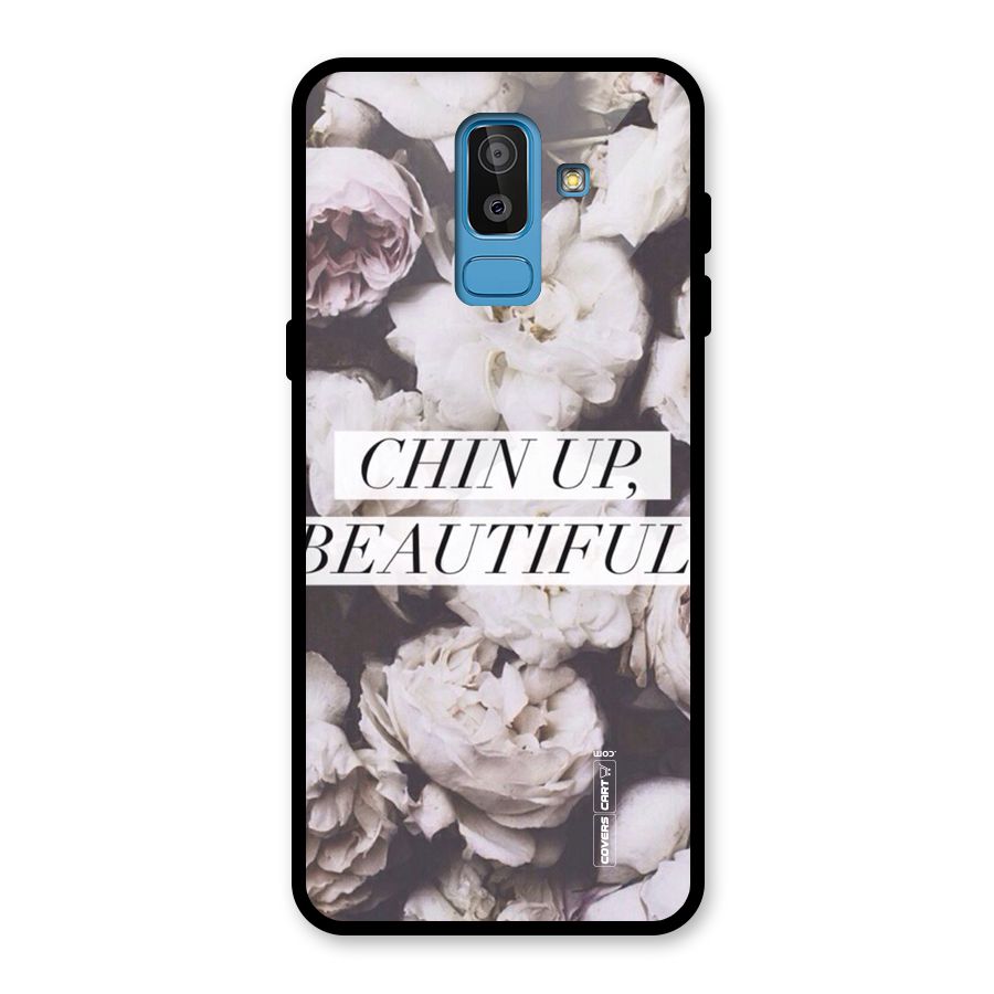 Chin Up Beautiful Glass Back Case for Galaxy J8
