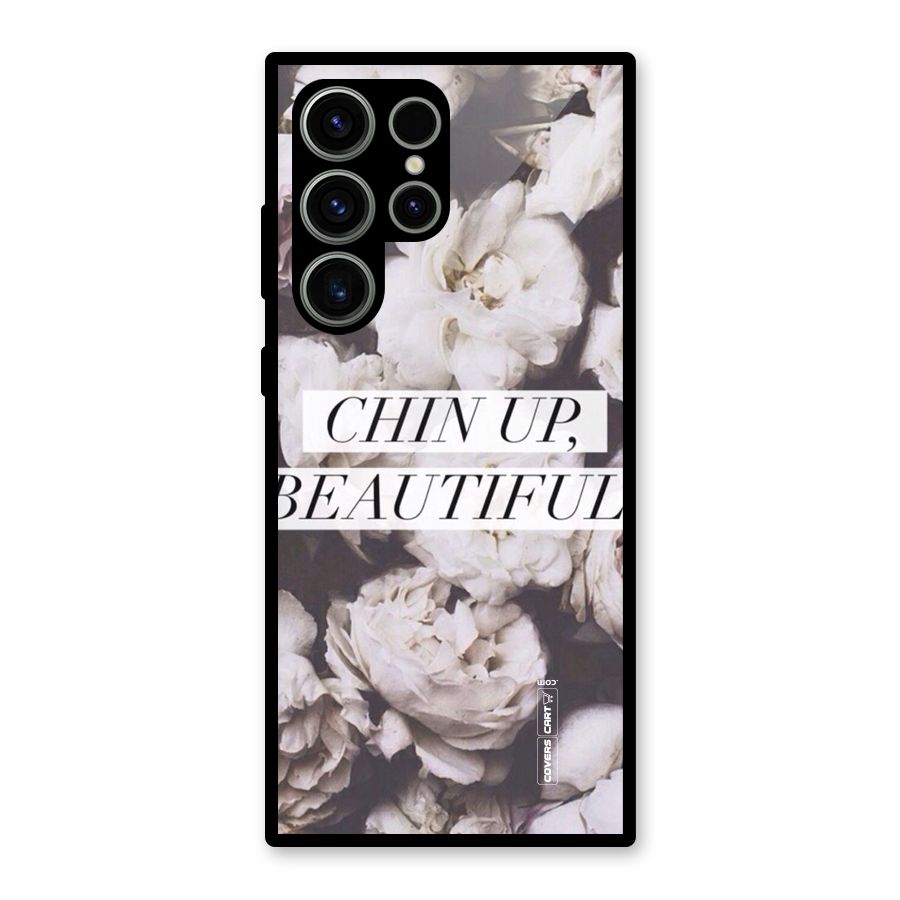 Chin Up Beautiful Glass Back Case for Galaxy S23 Ultra