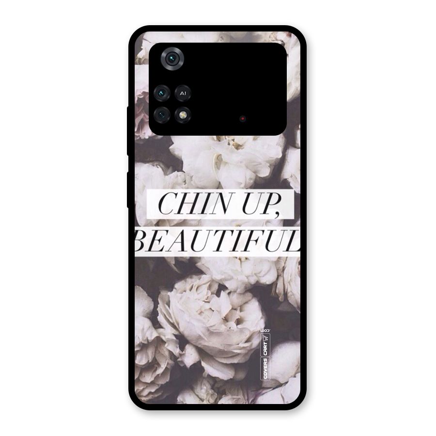 Chin Up Beautiful Glass Back Case for Poco M4 Pro 4G