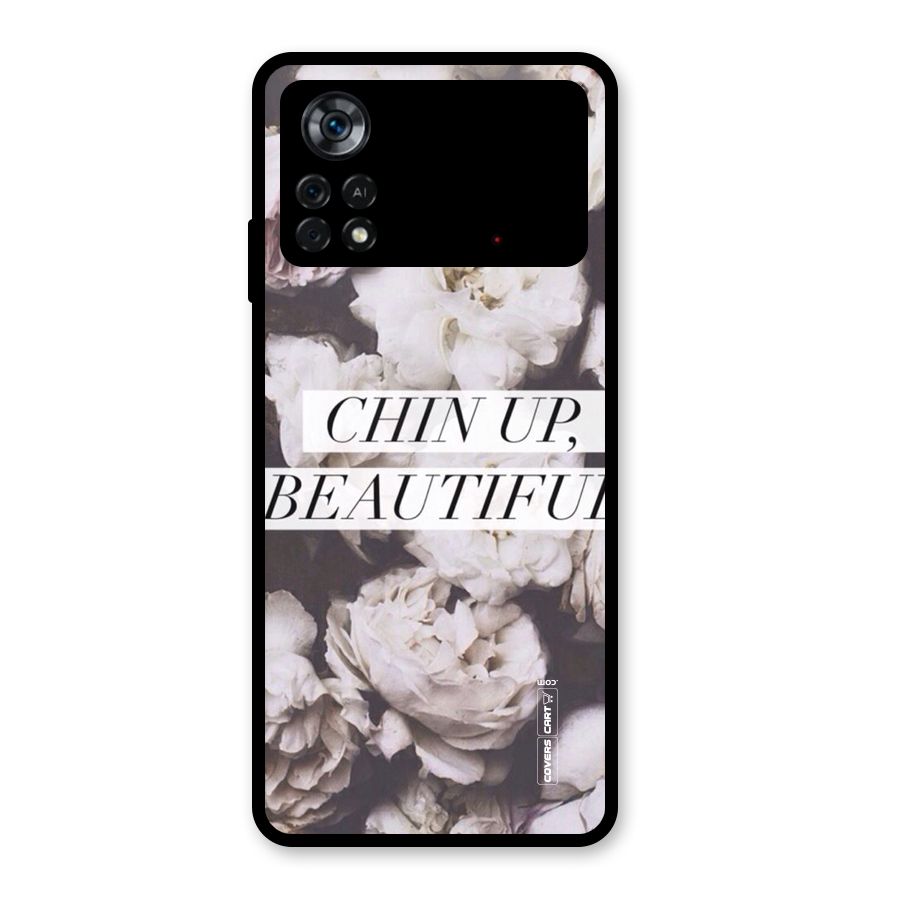 Chin Up Beautiful Glass Back Case for Poco X4 Pro 5G