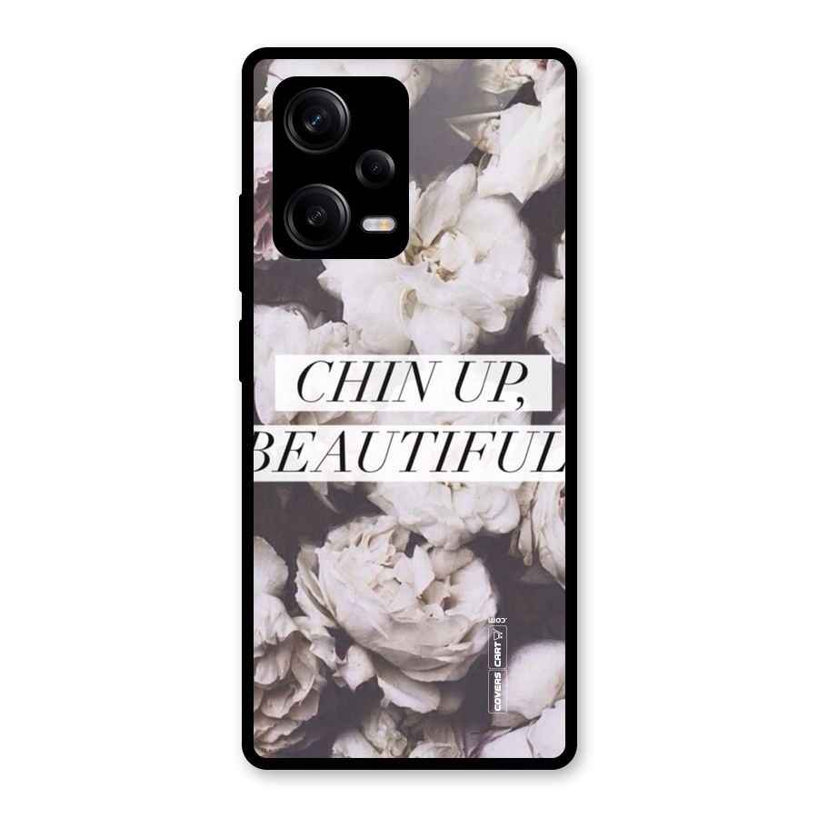 Chin Up Beautiful Glass Back Case for Redmi Note 12 Pro