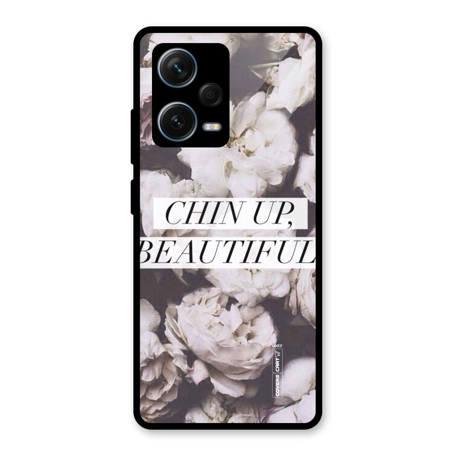 Chin Up Beautiful Glass Back Case for Redmi Note 12 Pro Plus 5G