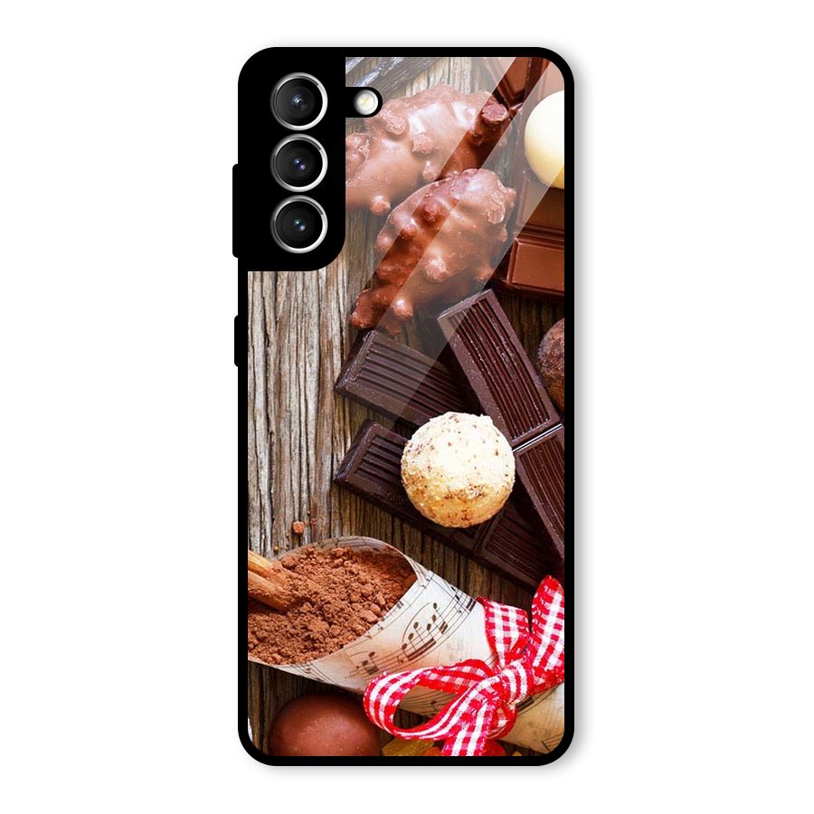 Chocolate Candies Glass Back Case for Galaxy S21 5G
