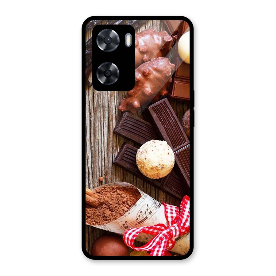 Chocolate Candies Glass Back Case for Oppo A57 2022