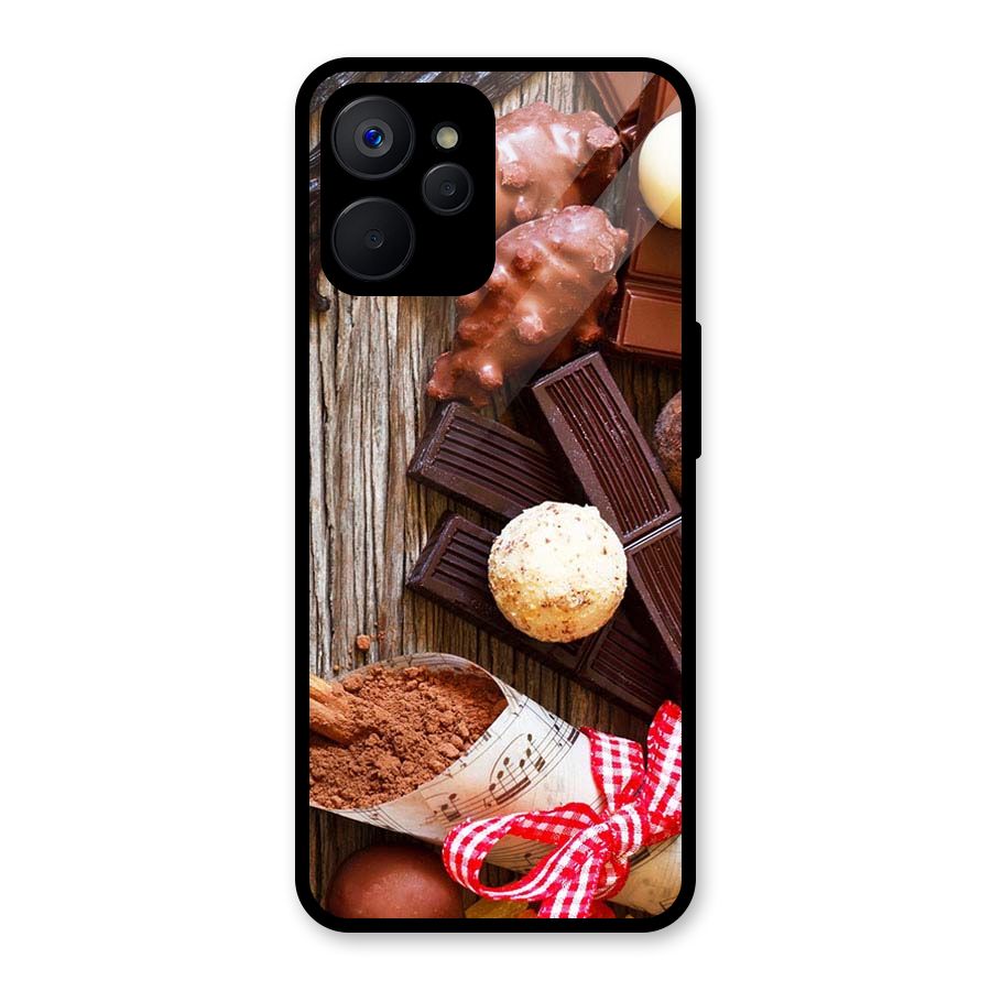 Chocolate Candies Glass Back Case for Realme 9i 5G