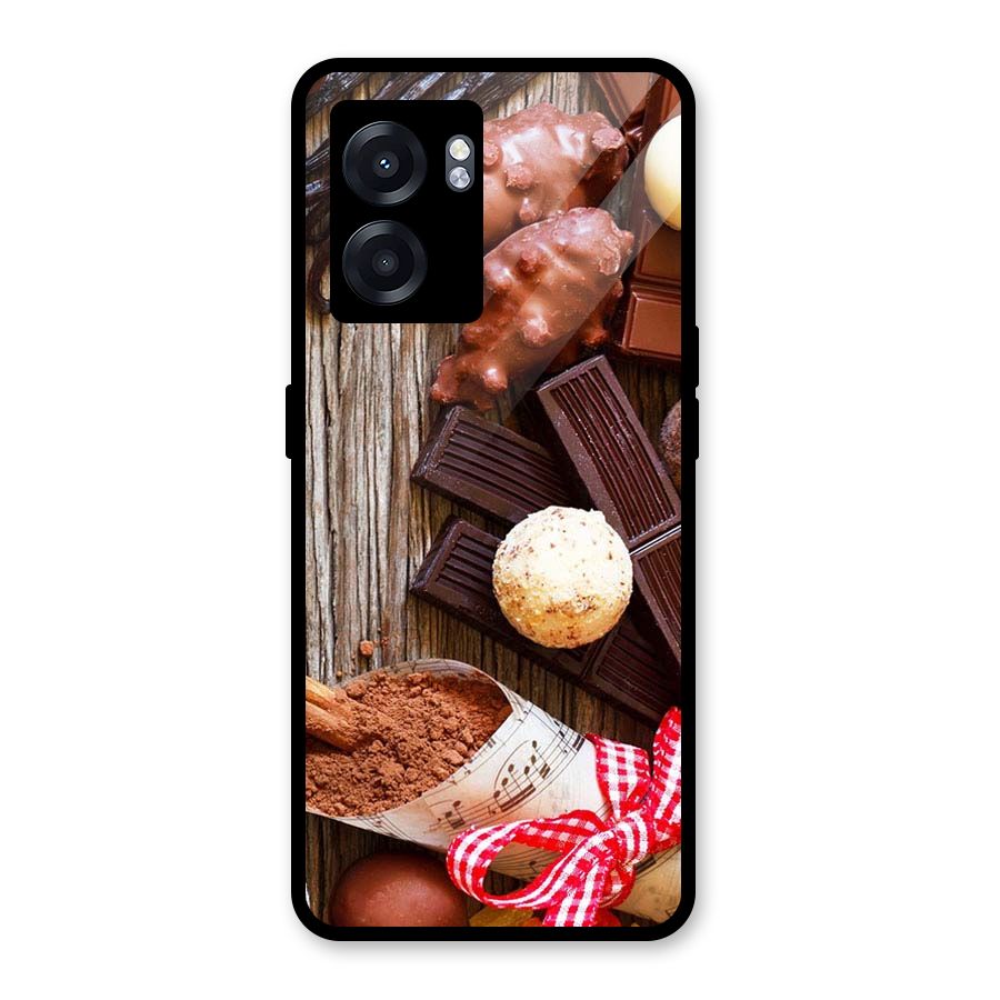 Chocolate Candies Glass Back Case for Realme Narzo 50 5G